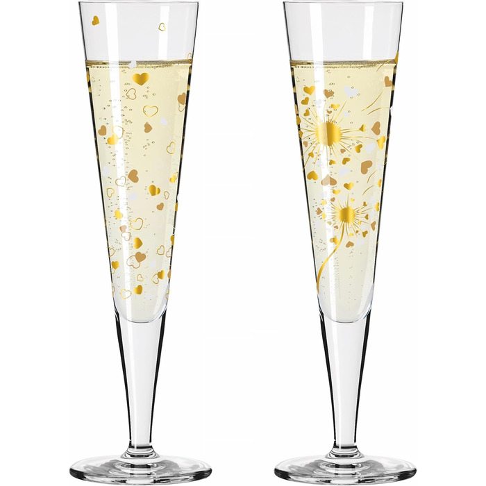 Кельхі для шампанського RITZENHOFF Goldnacht, 200 мл, набір 2 шт, з справжнім золотом, Made in Germany