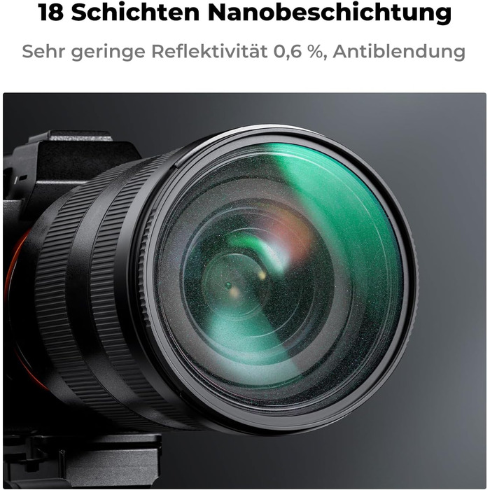 Фільтр Shimmer Diffusion K&F CONCEPT 49mm з оптичного скла з 18-шаровим покриттям Nano-Klear для відео та портретної зйомки