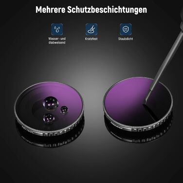 Набір фільтрів ND NEEWER для DJI Osmo Action 4/5 PRO: ND8, ND16, ND32, CPL (4 шт.)