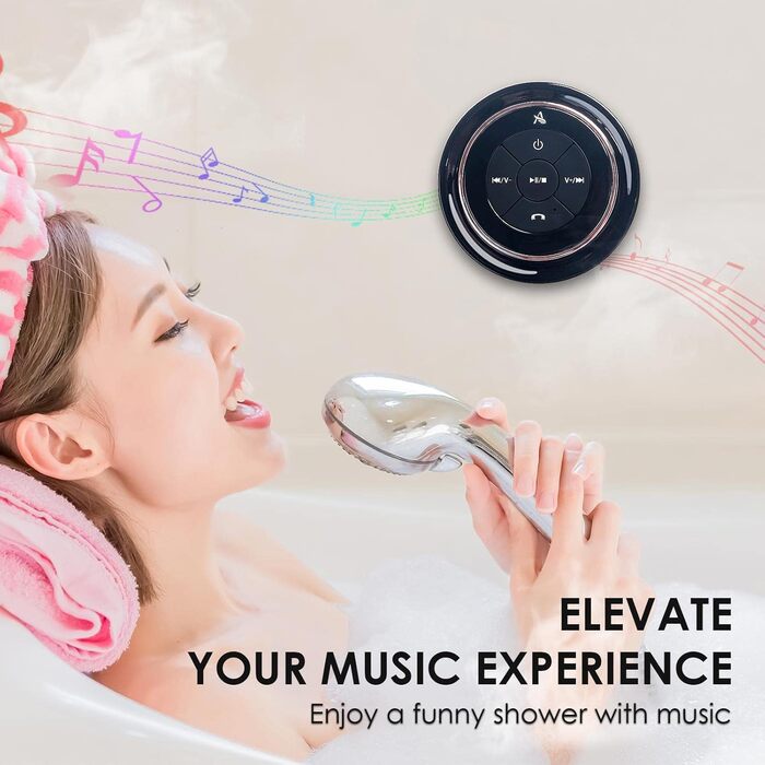 Водонепроникна Bluetooth колонка для душу Xleader з присоскою, портативна музична міні-колонка для ванної кімнати, подарунок для дівчат, хлопців, жінок і чоловіків, колір рожеве золото