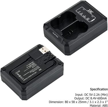 Зарядний пристрій JJC для акумуляторів Fujifilm NP-W235 (Dual USB) - сумісний з X-H2S, X-T4, BC-W235