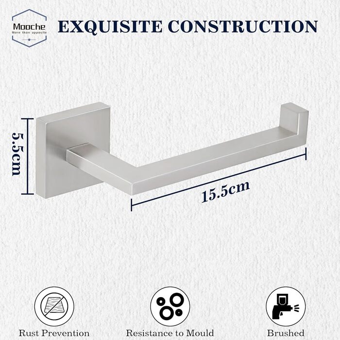 Тримач для туалетного паперу з нержавіючої сталі 304, 15 см. Сучасний настінний тримач для ванної кімнати, туалету та кухні