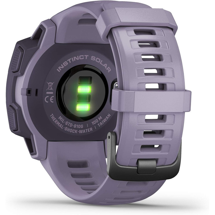 Garmin Instinct - водонепроникний GPS-годинник зі спортивними та фітнес-функціями. Вимірювання частоти серцевих скорочень на зап'ясті, фітнес-трекер та сповіщення зі смартфона. Різні моделі (Instinct Solar, Lila)