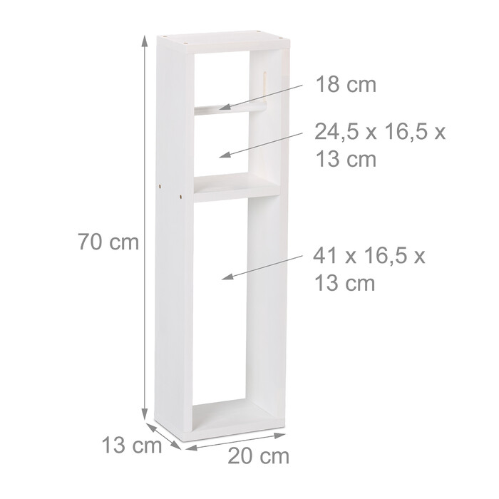 Relaxdays Toilet Paper Holder in White