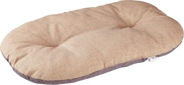 Лежанка для собак Kerbl Loneta, 82x57 см, бежево-сіра, для середніх та великих порід