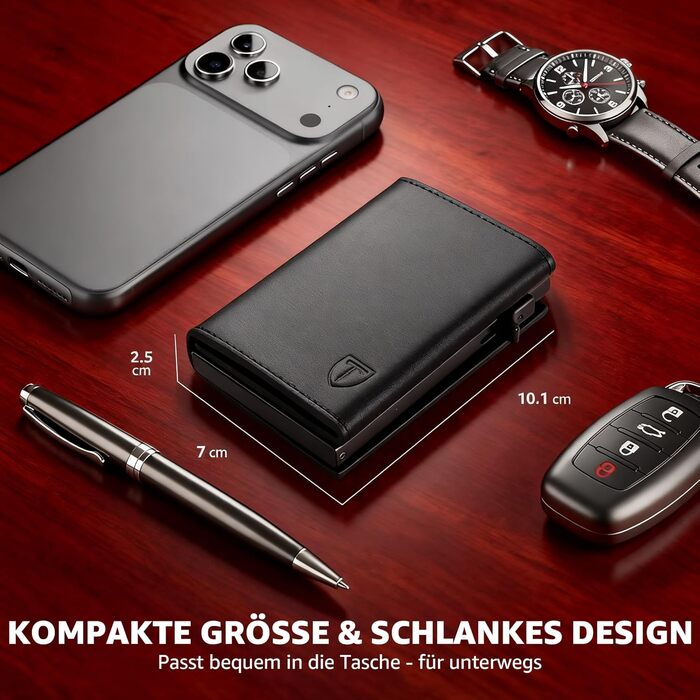 TENBST Smart Wallet 3.0: Шкіряний гаманець для чоловіків з магнітною застібкою | RFID-захист | Slim-модель | Гаманець-картхолдер