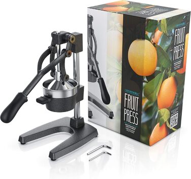 Arendo Manual Citrus Juicer - Stainless Steel Lever Press for Oranges, Grapefruits & Citrus Fruits - Heavy Duty