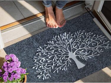 Килимок для дому Baum & Grau Tree of Life (60x90 см) з неслизьким покриттям для входу, коридору, кухні