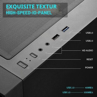Ігровий корпус darkFlash DRX70 ATX Mid-Tower, 3x120мм RGB вентилятори, загартоване скло, Mesh-панель, чорний