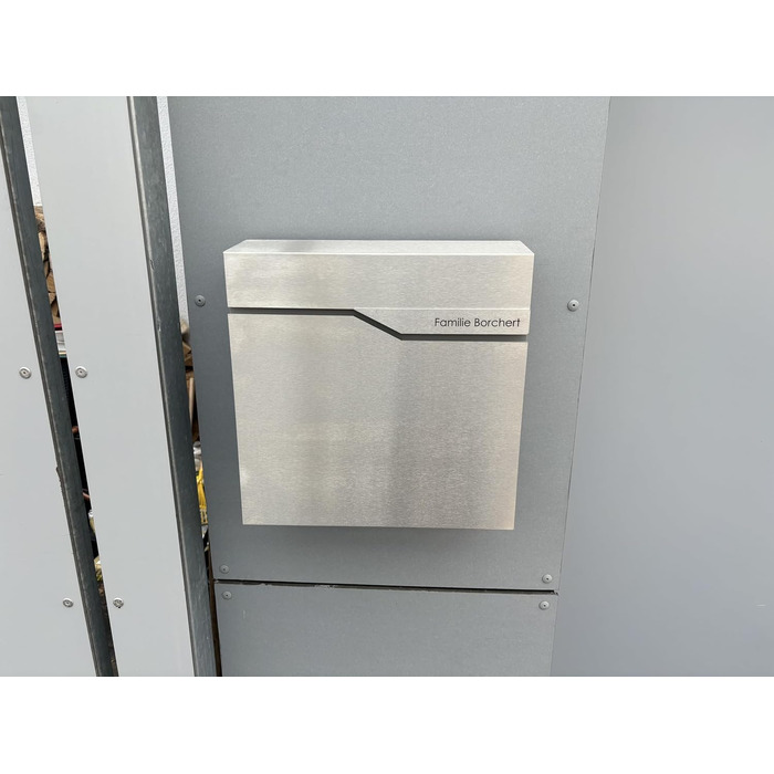 Поштова скринька Metzler® антрацит з газетницею та іменним шильдиком RAL 7016, вулична, з нержавіючої сталі, стійка до корозії та погодних умов, 37x37x10.5 см