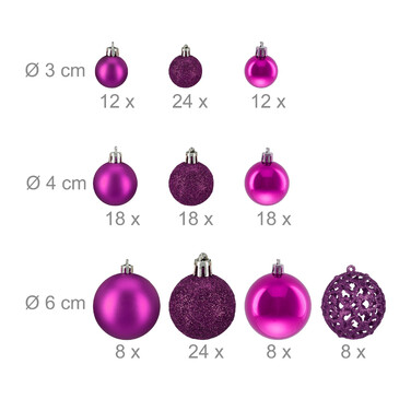 Relaxdays Christmas Baubles Set of 150