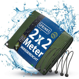 Professional Tarp 240 g/m² [3x4m] - Robust woven tarp with eyelets - Waterproof and UV resistant tarp - Outdoor tarp - Weatherproof all-purpose tarp including 6 tarp straps (2 x 2 m)