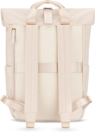 Жіночий рюкзак Expatrié Adele - Rolltop для університету, роботи, велосипеда. Елегантний, великий, водонепроникний (Бежевий)