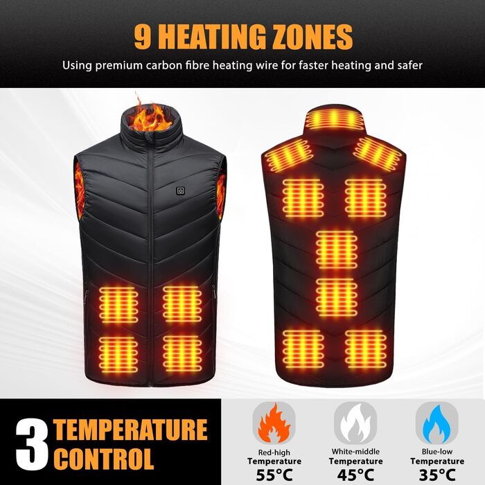 Обогреваемый жилет с Powerbank, легкий и перезаряжаемый жилет, умный жилет, мужской обогреваемый жилет, для мужчин и женщин