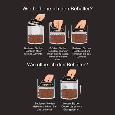 Кавова банка Kitchen&CO. з вакуумним кришкою, 2000 мл, скло, BPA-free, для зберігання кави