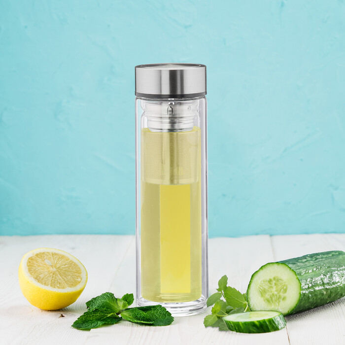 Relaxdays Mesh Filtered Water Bottle to go