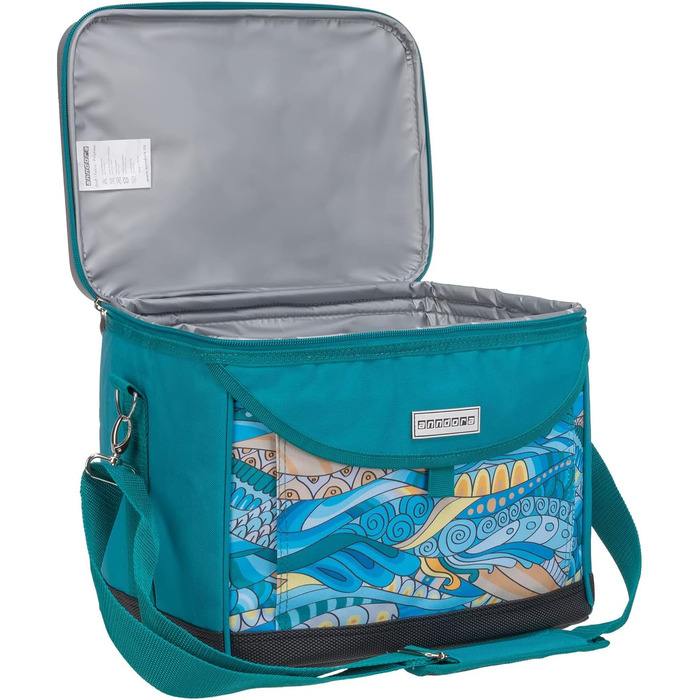 Термосумка Anndora 22L для пікніка, 35 x 24 x 27 см, блакитний колір (OCEAN turquoise)