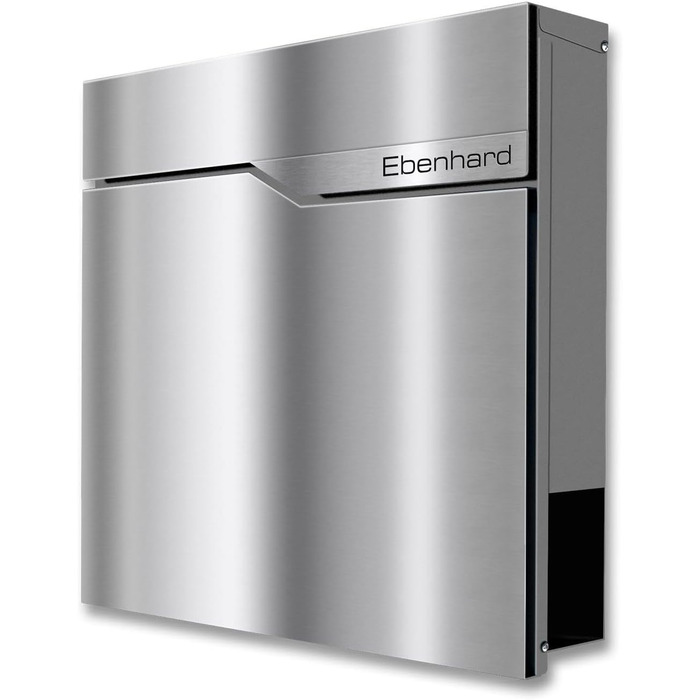 Поштова скринька Metzler® антрацит з газетницею та іменним шильдиком RAL 7016, вулична, з нержавіючої сталі, стійка до корозії та погодних умов, 37x37x10.5 см