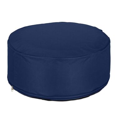 Relaxdays Inflatable Blue Padded Footstool