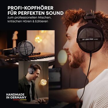 Beyerdynamic DT 990 PRO - навушники студійні, Over-Ear, з'єднання з кабелем, 80 Ом, Made in Germany