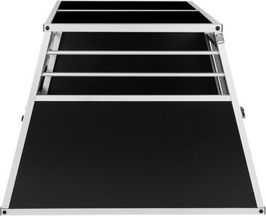 Транспортна переноска для собак та котів EUGAD, алюмінієва, 65x85x71 см, з безпечним замком, чорна