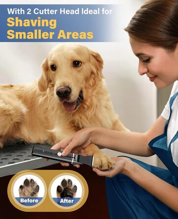 Професійна машинка для стрижки собак Oneisall 3-в-1: для густого хутра, тиха, для собак та котів, срібно-чорна