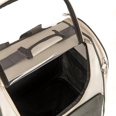 Рюкзак для тварин: переноска для кота/собаки, сірий, 37 × 34 × 25 см