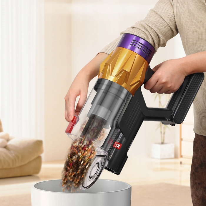 Вертикальний пилосос Blossom V18 550W 50000PA, сріблястий/сірий
