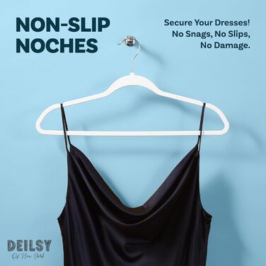 Плечики для одягу DEILSY пластикові, білі (50 шт) - міцні, тонкі, для сорочок та штанів