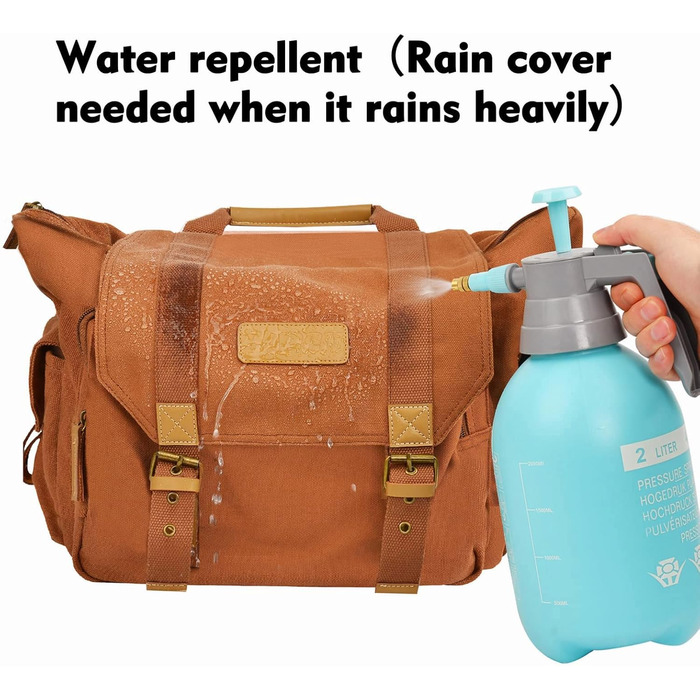 Сумка для камери CADeN з канвасу, вінтажна фотосумка на плече, для компактних DSLR/SLR камер Sony, Nikon, Canon, сумісна з об'єктивами, колір: Coffee 3.0