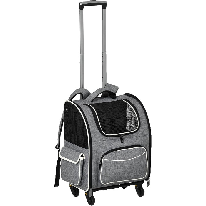 Транспортна переноска для котів та собак PawHut – рюкзак-переноска для тварин до 4 кг, сірий