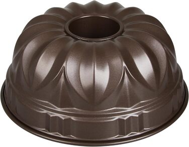 Dr. Oetker Gugelhupf 25 cm Baking Mold BACK-EDITION, round baking pan with leak-proof rim, Bundt pan with non-stick coating (Color: Brown), Quantity: 1 piece