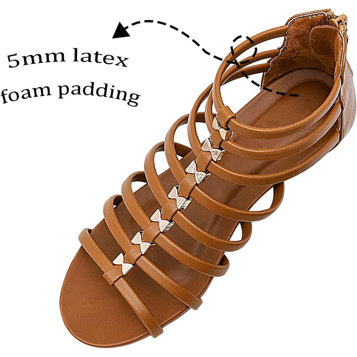 Босоніжки жіночі STMAHER Gladiator-Sandalen сріблясті на танкетці, літні, пляжні, повсякденні (38 EU)