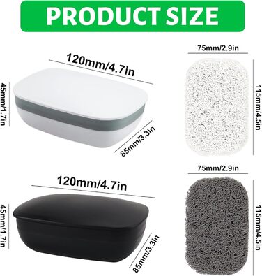 Водонепроникні мильниці для подорожей TUZHE (2 шт.) з ситом та мішечком для мила з сизалю - для дому та в дорогу