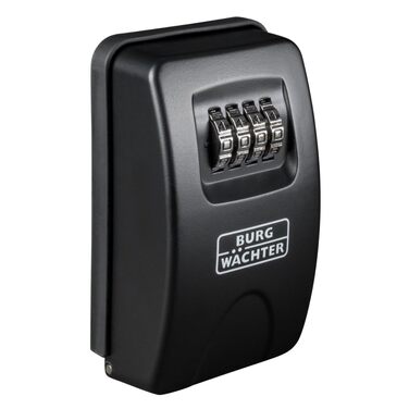 Ключниця-сейф Burg Wächter Key Safe 10 з 4-цифровим кодом для зовнішнього та внутрішнього встановлення, чорна