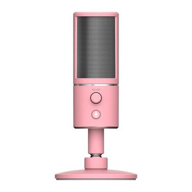 Razer Seiren X для PlayStation – USB конденсаторний мікрофон для стрімінгу PS4/PS5 (чорно-блакитний). З амортизатором, суперкардіоїда, кнопка вимкнення звуку