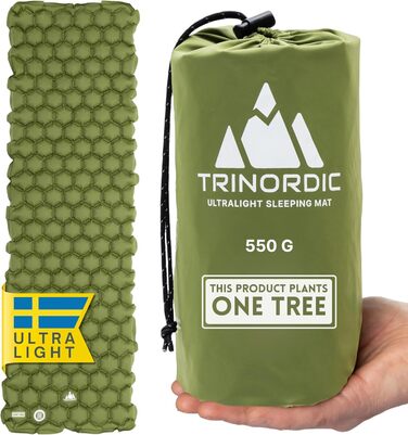 TRINORDIC Isomatte надувна Ultraleichte 550g – для туризму та bikepacking, компактна