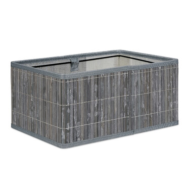 Relaxdays Bamboo Storage Baskets - Set of 6