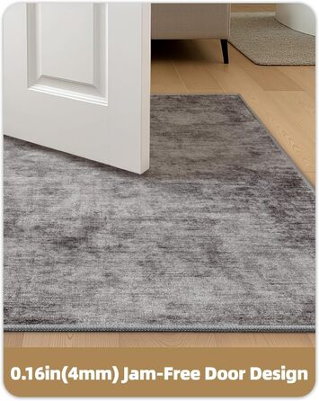 Килимок для дому COLOR&GEOMETRY 60x90 см з неслизьким покриттям TPE, сірий (Rechteckig)