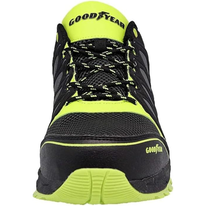Черевики робочі Goodyear S1P/SRA/HRO для чоловіків, металозахисні, композитна підошва, чорно-неонові (38 EU)