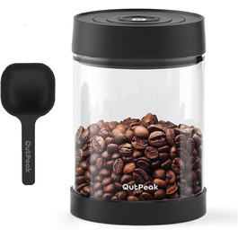 OUTPEAK 2025 Kilo Auto Вакуумна кавова банка 1,8L для 601.0 г кавових зерен, автоматичне управління, нержавіюча сталь, з ложкою, 6-місячний запас (Barista Champion's Choice) (G750)