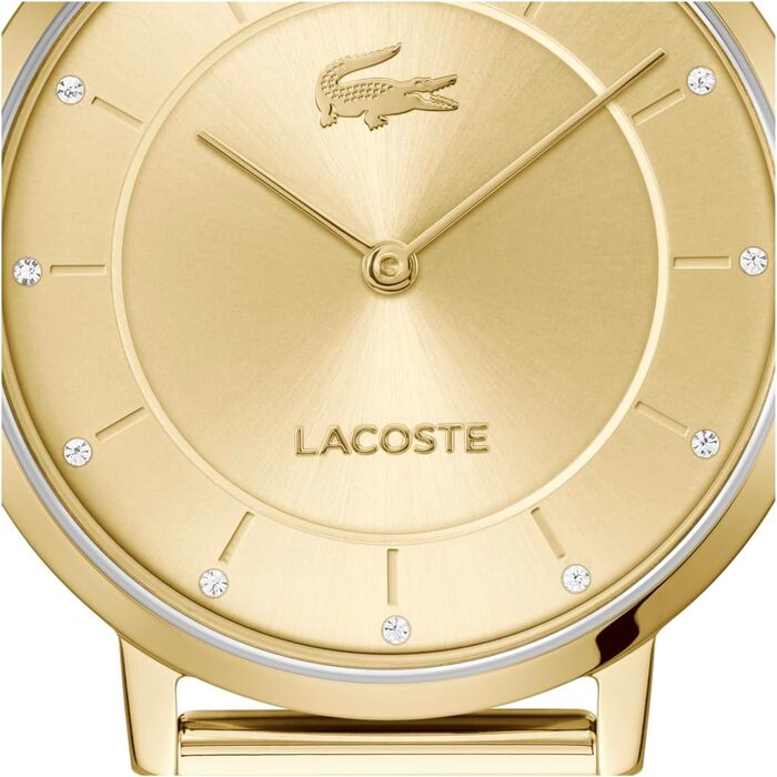 Годинник Lacoste Analog Quartz Crocorigin для жінок з браслетом з нержавіючої сталі золотого кольору