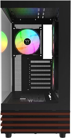 Thermaltake View 270 Plus WS TG ARGB: Корпус ПК Midi-Tower з темперованим склом, деревом, 3 вентилятори ARGB, USB-C, підтримка радіатора 360мм, чорний