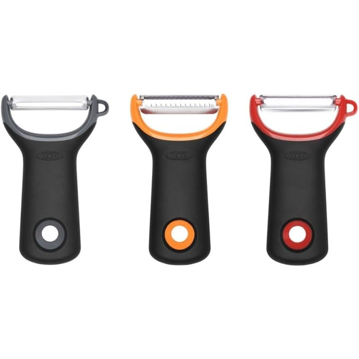 Набір овочечисток OXO Good Grips 3 шт. з нержавіючої сталі для чищення овочів та фруктів