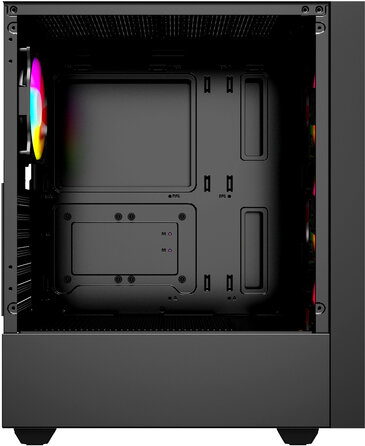 Ігровий корпус для ПК Gembird Fornax 4000 ARGB ATX Midi Tower, скло, чорний