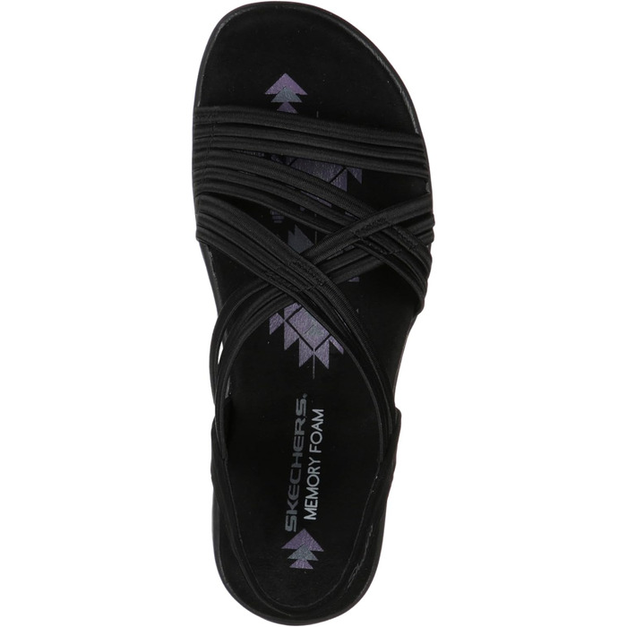Скечерес Reggae Slim - жіночі спортивні сандалі Slip-ins, чорні, 41 EU, еластичні