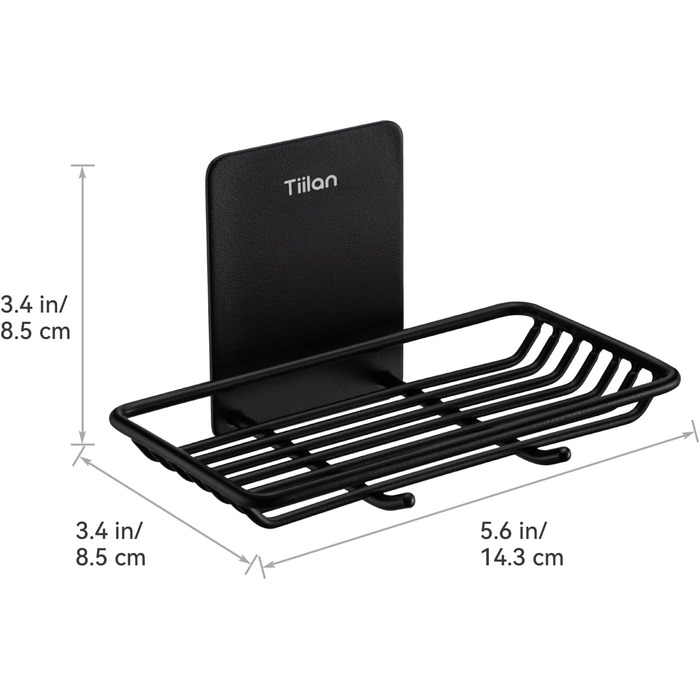 Тримач для мила на стіну - Edelstahl (чорний) | Edelstahl, самоклеючі, для ванної кімнати