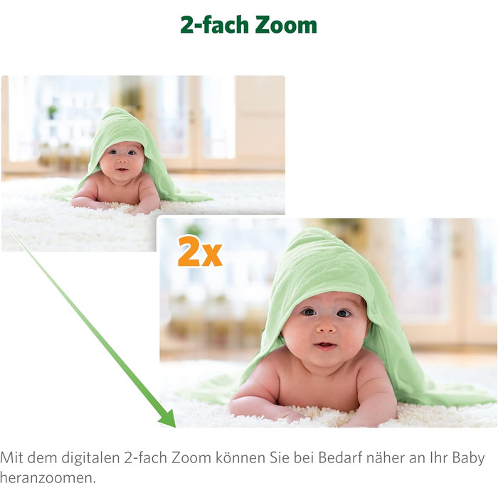Відеоняня LeapFrog LF2513 без Wi-Fi з IPS LCD екраном 2.8 дюйма, поворотна, з нічним баченням, датчиком температури, радіусом дії 300 метрів, 12 годин роботи від акумулятора
