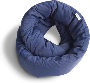 Huzi Design Infinity Pillow - Travel Pillow Neck Pillow Ideal for Travel Office Design Soft Neck Support Pillow (Navy Blue)