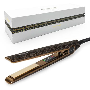 Випрямляч для волосся Corioliss C1 Leopard Gold Soft Touch з титановими пластинами та регулюванням температури для тонкого волосся